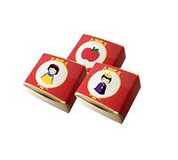 pd Scatoline Carta Kraft PUDP + 20 Targhette/Toppers Adesivi per Festa a Tema (Biancaneve PUPD29)