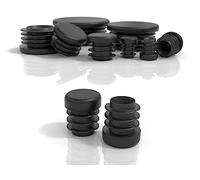 PD® Tappi a Lamelle 15mm per Tubo Rotondo | PE Rotondi | Terminale di Plastica | Protezione Tubi Alettato | Nero | 10 Pz.