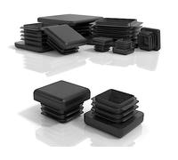 PD® Tappi a Lamelle 25x25 mm per Tubi Quadrati | Tappi in Plastica PE Neri, 10 Pezzi