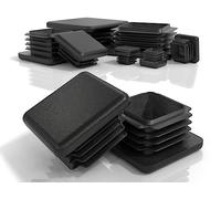 PD® Tappi a lamelle 45x45 mm per tubo quadrato | Tappi quadrati in plastica PE | Tappi per tubi per coprire tubi in acciaio inox, tubi in alluminio e profili in alluminio | Tappi quadrati neri | 10 pz