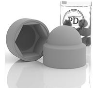 PD® Tappi di Protezione Esagonali M12 - Copertura per Viti Grigie in Plastica - Durevoli per Dadi e Teste di Vite - Larghezza Tra Le Piastre 19 - Grigio - 25 Pz.