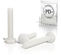 PD® Viti a testa esagonale in plastica M5 x 40 mm (DIN 933 / ISO 4017) | Viti in nylon PA | Viti a testa esagonale con filettatura metrica ISO completa | Viti da macchina a testa esagonale | 12 pz.