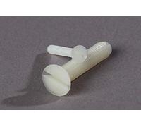 PD® Viti a testa svasata M5 x 40 mm con fessura (DIN 963/ISO 2009), viti a testa svasata in nylon PA | viti in plastica ritagliabili | 4 pezzi