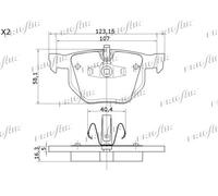 PD02.509 FRIGAIR Kit pastiglie freno, Freno a disco per BMW
