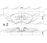 PD05.508 FRIGAIR Kit pastiglie freno, Freno a disco per FORD