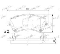 PD15.502 FRIGAIR Kit pastiglie freno, Freno a disco per TOYOTA