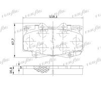 PD15.511 FRIGAIR Kit pastiglie freno, Freno a disco per TOYOTA