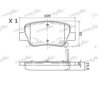 PD15.516 FRIGAIR Kit pastiglie freno, Freno a disco per TOYOTA