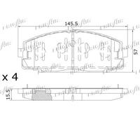 PD15.517 FRIGAIR Kit pastiglie freno, Freno a disco per TOYOTA