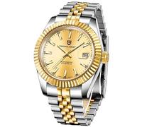 PD1645 Orologio meccanico da uomo, di lusso, automatico, con cinturino Jubilee, movimento NH35, 100 m, Argento/oro