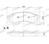PD18.510 FRIGAIR Kit pastiglie freno, Freno a disco per JEEP