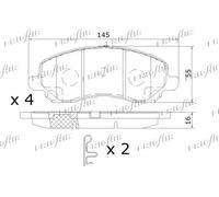 PD18.512 FRIGAIR Kit pastiglie freno, Freno a disco per CHRYSLER,DODGE,JEEP,MITS