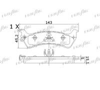 PD18.514 FRIGAIR Kit pastiglie freno, Freno a disco per JEEP