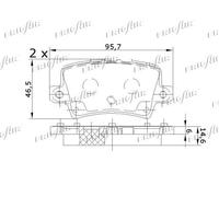 PD19.504 FRIGAIR Kit pastiglie freno, Freno a disco per HONDA