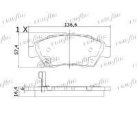 PD19.511 FRIGAIR Kit pastiglie freno, Freno a disco per HONDA