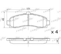 PD21.509 FRIGAIR Kit pastiglie freno, Freno a disco per NISSAN