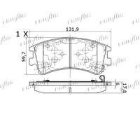 PD27.502 FRIGAIR Kit pastiglie freno, Freno a disco per MAZDA
