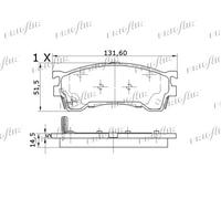 PD27.503 FRIGAIR Kit pastiglie freno, Freno a disco per MAZDA