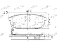 PD33.505 FRIGAIR Kit pastiglie freno, Freno a disco per KIA