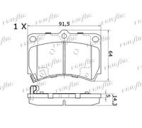 PD33.506 FRIGAIR Kit pastiglie freno, Freno a disco per KIA,MAZDA