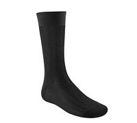 PDA Calzino corto 335 C uomo canaletto con treccine 100% Cotone Filoscozia interno - 100% Poliamide esterno scatola da 3 paia x colore o da 6 ass. original (IT, Numero, 43, Regular, Regular, Nero)