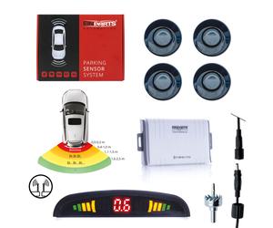 PDC Park Assist Posteriore 4 Sensori Wireless Display Radio Retrofit Nero