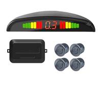 PDC Reverse Parking Senso Kit sensore di parcheggio LED per auto 4 sensori Display retroilluminato da 22 mm Monitor radar di backup inverso 12V PDC Reverse Parking Senso(GRAY)