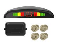 PDC Reverse Parking Senso Kit sensore di parcheggio LED per auto 4 sensori Display retroilluminato da 22 mm Monitor radar di backup inverso 12V PDC Reverse Parking Senso(Champagne Gold)