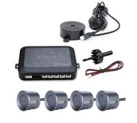 PDC Reverse Parking Senso Kit sensore parcheggio per auto 12V 22mm Universale 4 sensori Buzzer Radar di retromarcia Indicatore allarme sonoro sonda Paraurti Sensore oggetto(Grey)