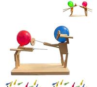 PDDBKTEI Marionette da Scherma, Pupazzi di Scherma Fatti a Mano, Giochi di Battaglia di bambù, Giochi di Scherma a Due Giocatori, Battaglie di Palloncini, Giochi di Feste in Casa