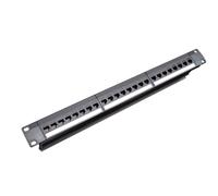 Pderlous 19 pollici 1U Armadio Rack Pass-Through 24 Porte Pannello Patch Panel RJ45 Porta di contatto (RJ45) Telaio modulare