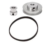 Pderlous Puleggia di trasmissione sincrona da 2 Gt con puleggia di riduzione 1:3, cinghia meccanica per stampante 3D, 200 x 8 x 8 mm