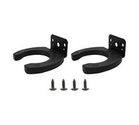 PDETVEO 2 clip per microfono ID da 43 mm, resistenti supporti per microfono con viti di montaggio, staffa di montaggio a parete per microfoni wireless, studio e palco (nero)