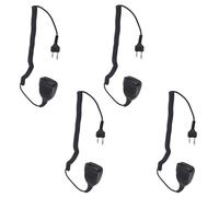 Pdflie Walkie Talkie - Microfono da spalla con telecomando, altoparlante esterno, microfono a collare per Midland, 2 pin, radio bidirezionali gmrs gxt lxt FRS (nero, cablato, confezione da 4