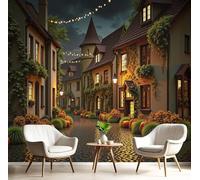 pdghsdkgjh Carta da parati 3D con strade antiche, edifici e paesaggi, carta da parati in tessuto di seta, decorazione da parete per camera da letto, soggiorno, TV, 200 cm x 140 cm