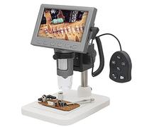 PDHYPRS Microscopio Digitale con Ingrandimento 1000X, Messa A Fuoco Ultra Precisa da 24 MP, Schermo da 4,5 Pollici, Telecomando Cablato, Compatibile con Windows E Mac OS(Plastic Stand)