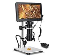 PDHYPRS Microscopio Digitale con Ingrandimento 1200X, Microscopio Video da 12 MP, Luci LED Regolabili, Telecomando Cablato, Schermo da 7,0 Pollici, Compatibile con Windows E Mac OS.