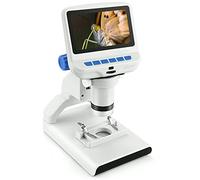 PDHYPRS Microscopio Digitale con Ingrandimento 220X, Microscopio Video 720P 30FPS, Schermo da 4,3 Pollici, Saldatura Adatta all'Uso E Scoperta degli Studenti, con Luci LED Regolabili(Blue)