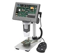 PDHYPRS Microscopio Digitale WiFi con Ingrandimento 1000X, Messa A Fuoco Ultra Precisa da 24 MP, Batteria Ricaricabile, con Telecomando Cablato, Compatibile con Windows E Mac OS(Metal Stand)