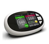 PDHYPRS Misuratore di CO2, Rilevatore di Anidride Carbonica, PM2.5, Tester di Temperatura E umidità, Display da 3,5 Pollici, Monitor Analizzatore della qualità dell'Aria Multifunzionale for Interni