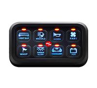 PDHYPRS Pannello Interruttori A 8 Gruppi, Sistema di Fusibili Elettronici 12-24 V, con Cablaggio Ed Etichetta Adesiva, for Auto Camion Auto Fuoristrada UTV SUV Barca(Blue)