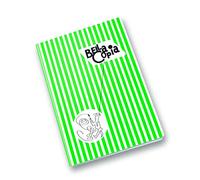 PdiPigna Bella Copia, Quaderno A5, interno 1R, Righe, Carta 80 gr. Ideali per Scuola e Ufficio, copertina soft cover Colore Verde