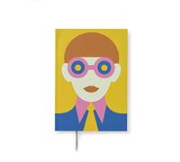 PdiPigna - OLIMPIA ZAGNOLI Collection - Taccuino bianco , non rigato A5, copertina semi-rigida, Giallo