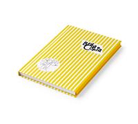 PdiPigna, Taccuino Bella Copia, f.to A5, 15x21 cm, Copertina Cartonata, interno 1R, righe, Segnalibro in Tessuto, colore Giallo