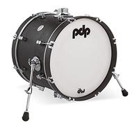 PDP Concept Classic Bass Drum, 18" x 14", Ebony Stain, Ebony Stain Hoops