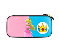 PDP Gaming licenza ufficiale Switch Slim Deluxe Travel caso - PEACH - Semi-Hardshell - Console Stand - Protective PU Leather - Holds 14 Games - Works with Switch OLED & Lite
