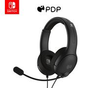 PDP Gaming LVL40 Stereo Headset with Mic for Nintendo Switch - PC, iPad, Mac, Laptop Compatible - Noise Cancelling Microphone, Lightweight, Soft Comfort On Ear Headphones - BLACK