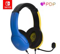 PDP Gaming LVL40 Stereo Headset with Mic for Nintendo Switch - PC, iPad, Mac, Laptop Compatible - Noise Cancelling Microphone, Lightweight, Soft Comfort On Ear Headphones - YELLOW&BLUE