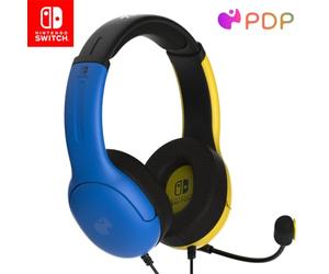 PDP Gaming LVL40 Stereo Headset with Mic for Nintendo Switch - PC, iPad, Mac, Laptop Compatible - Noise Cancelling Microphone, Lightweight, Soft Comfort On Ear Headphones - YELLOW&BLUE