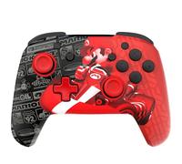 PDP Gaming REMATCH GLOW - Controller wireless Nintendo Switch Pro, con licenza, Nintendo Switch 2|Lite|OLED, controlli di movimento, batteria ricaricabile, si illumina al buio: Grand Prix Mario (rosso